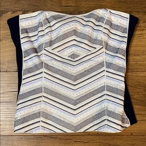 Beautiful WHBM blue silver and white corset sz:4